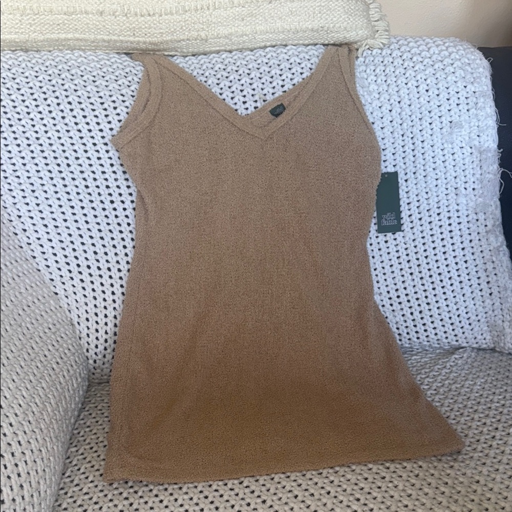NWT mini fuzzy textured dress